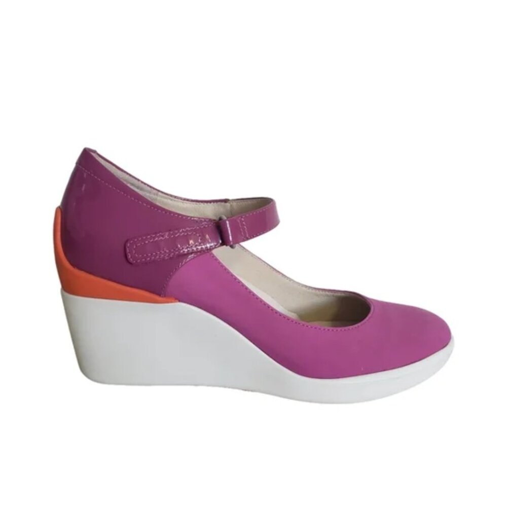 Tsubo Leather Wedge with Ankle Strap